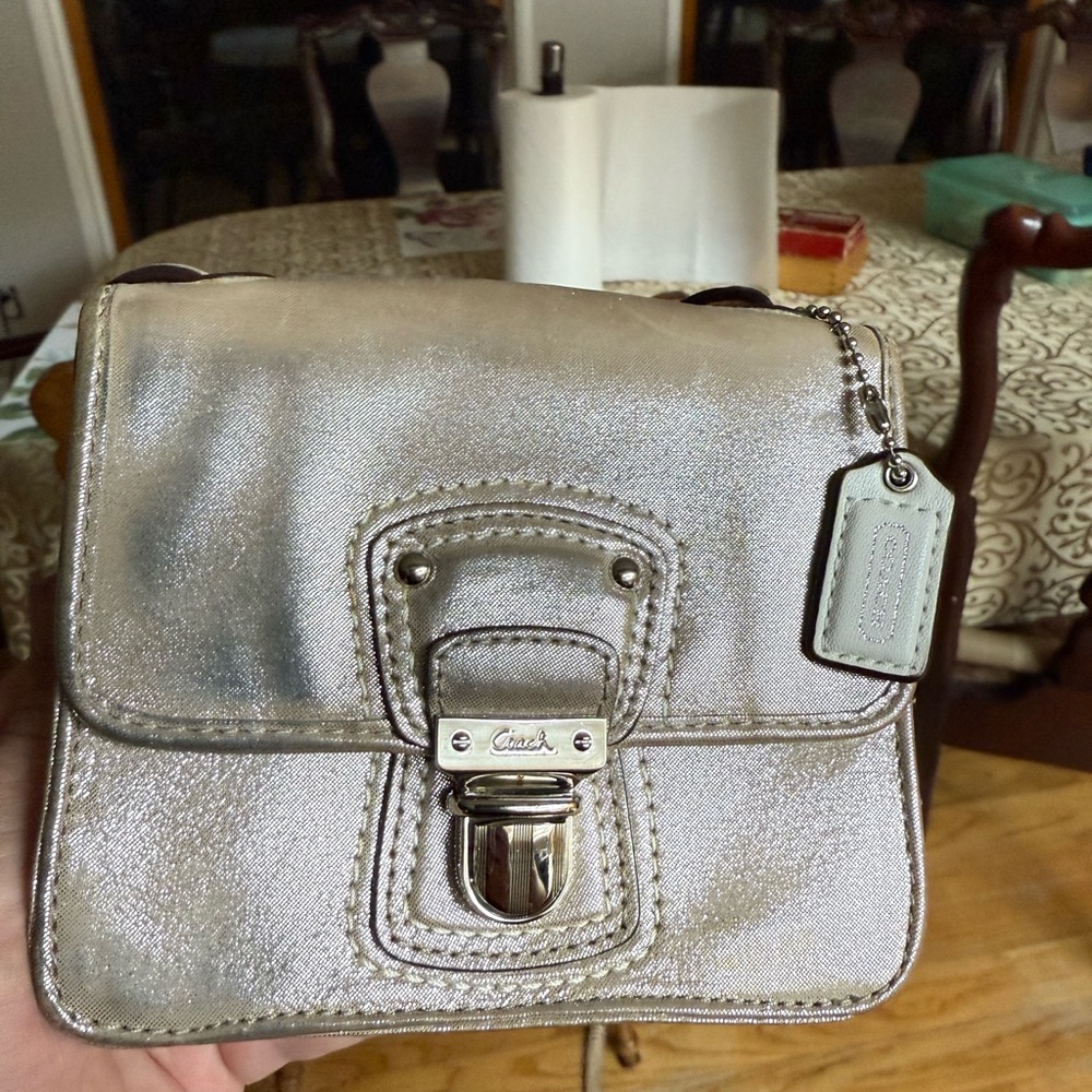 Coach Metallic Crossbody Mini Bag Glam On The Go!